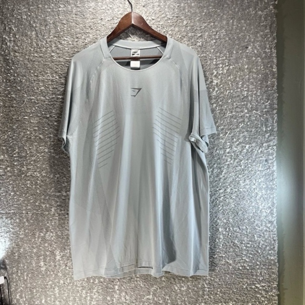 Gymshark Apex Seamless Shirt Men XXXL Gray Stretch‎ Athletic Gym Training Nylon